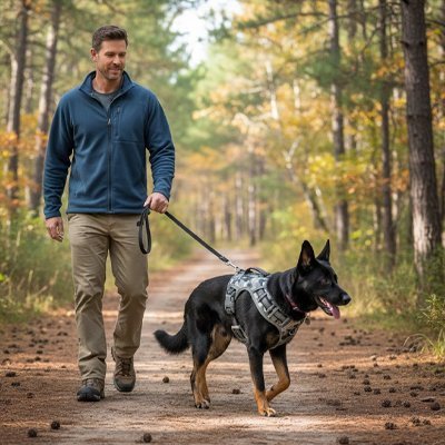 Harnais chien-maitre-en-promenade 
